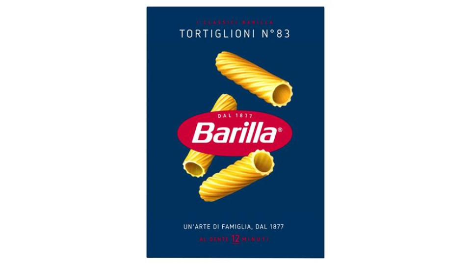 Barilla Pasta Tortiglioni n.83 100% Grano Italiano 500g