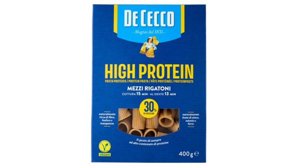De Cecco High Protein Mezzi Rigatoni n° 26 400 g