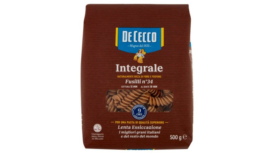 De Cecco Integrale Fusilli Giganti n° 234 500 g