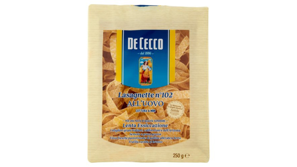 De Cecco Lasagnette n° 102 all'Uovo 250 g