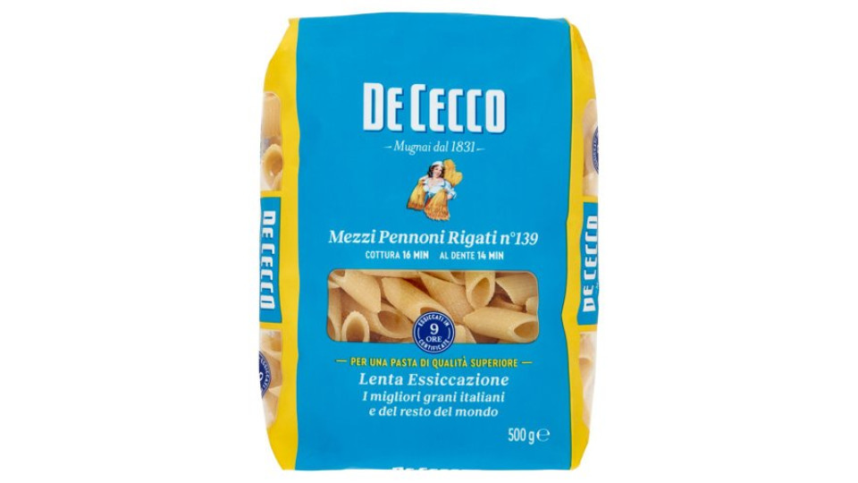 De Cecco Mezzi Pennoni Rigati n° 139 500 g