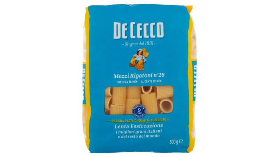 De Cecco Mezzi Rigatoni n°26 500 g