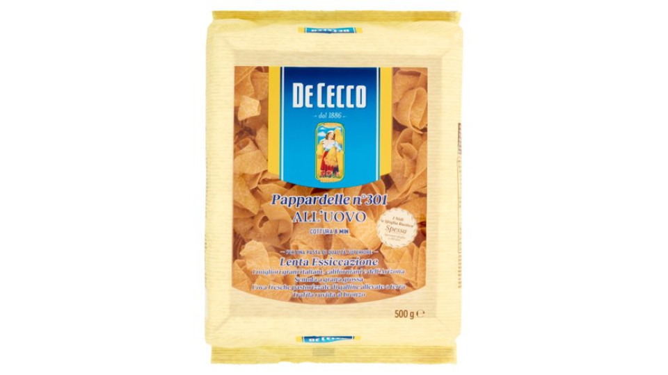 De Cecco Pappardelle n° 301 all'Uovo 500 g