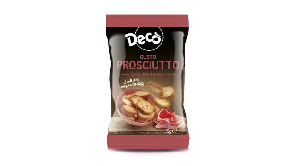 Decò crostini tostati al prosciutto