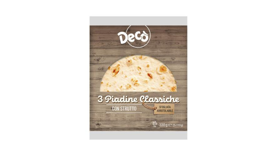 Decò piadina sfogliata classica 330 gr 3 pz