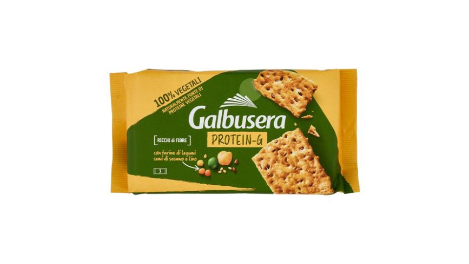Galbusera Protein-G Cracker con farine di legumi, semi di sesamo e lino 7 x 40 g