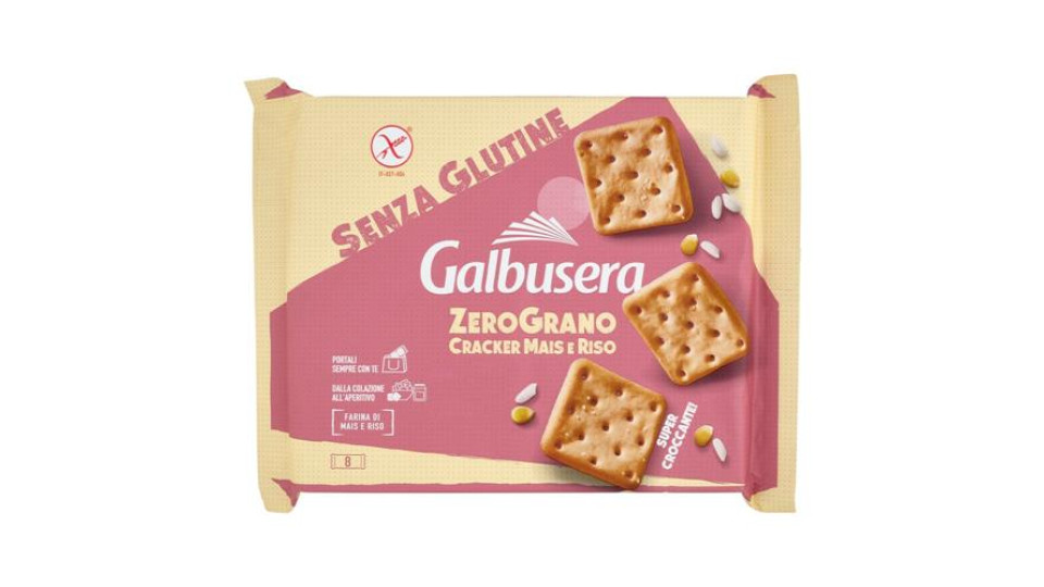 Galbusera ZeroGrano Senza Glutine Cracker con Mais e Riso 8 x 40 g