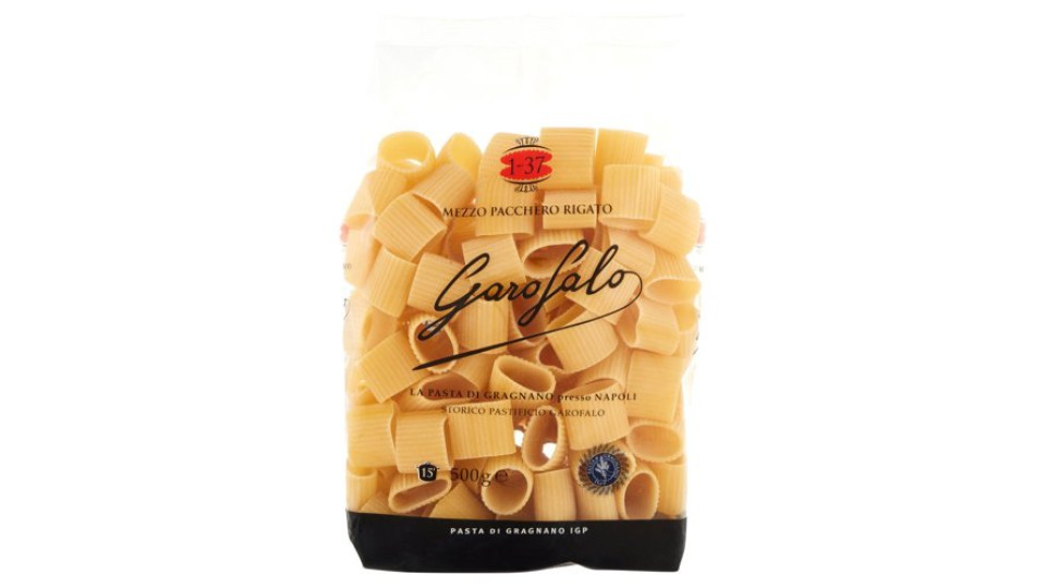 Garofalo Mezzo Pacchero Rigato 1-37 Pasta di Gragnano IGP 500 g