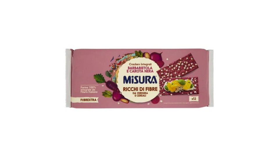 Misura Fibrextra Crackers Integrali Barbabietola e Carota Nera 385 g
