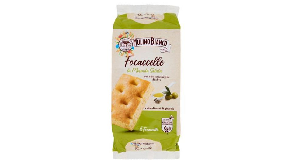 Mulino Bianco Focaccelle all'Olio Extra Vergine di Oliva Merenda Salata 198g