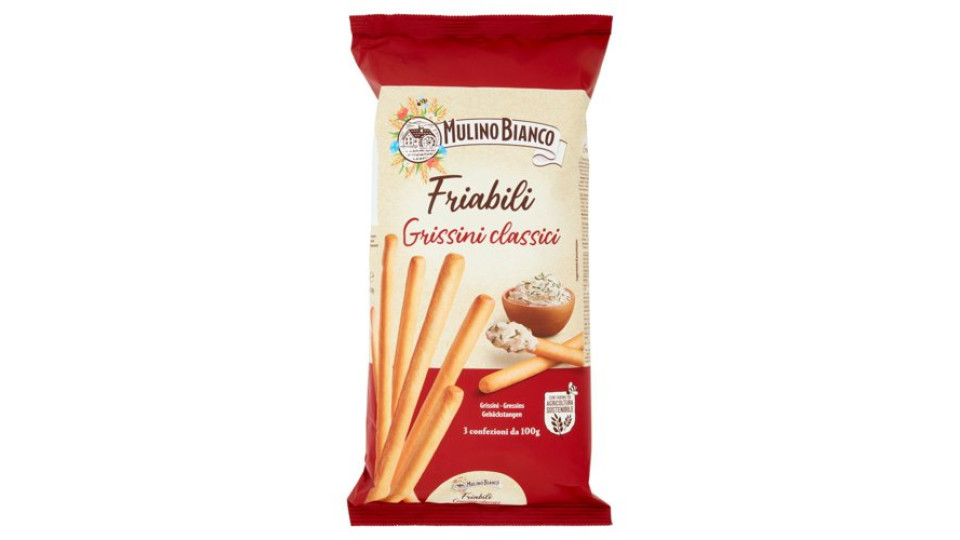 Mulino Bianco Friabili Grissini Classici con Farina Sostenibile 300g