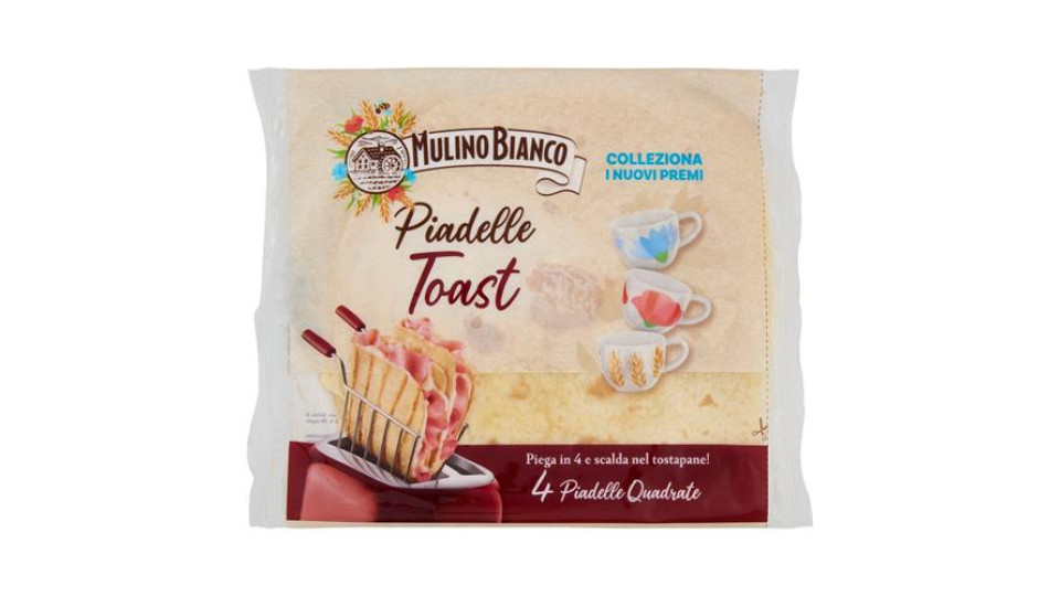 Mulino Bianco Piadelle Toast Ideale per Piadina e Toast 4pz 240g