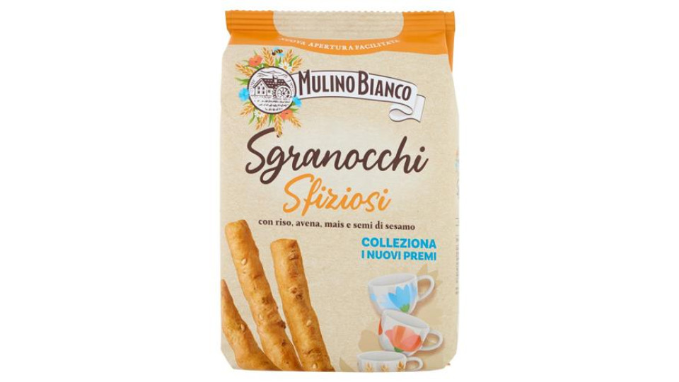 Mulino Bianco Sgranocchi Grissini con 8 Cereali e Sesamo con Farina Sostenibile 210g
