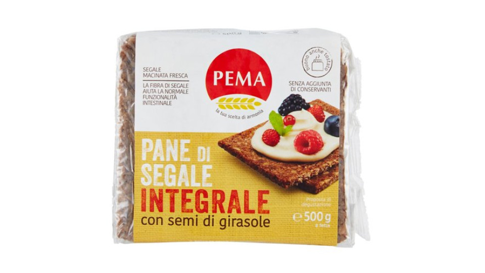 Pema pane integrale con semi di girasole 500g