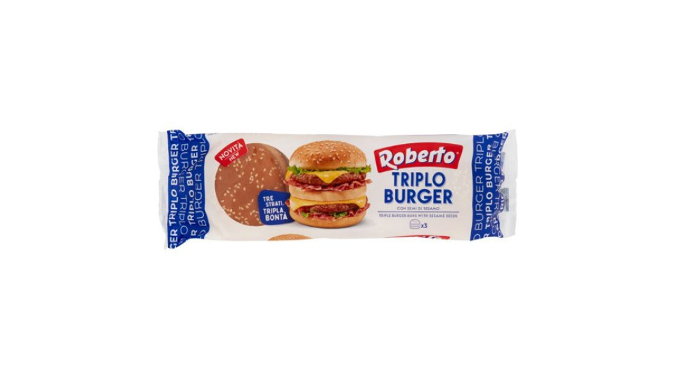 Roberto Triplo Burger con Semi di Sesamo 240 g