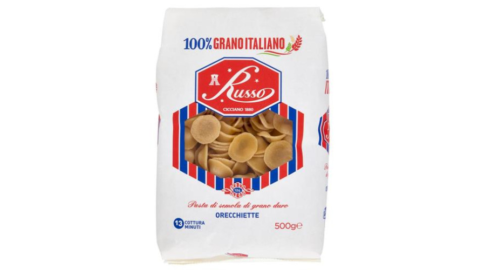Russo Orecchiette 124 Pasta di Semola di Grano Duro 500 g