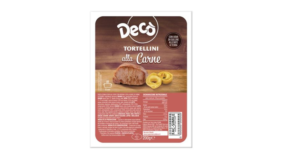TORTELLINO ALLA CARNE 200G DECO'