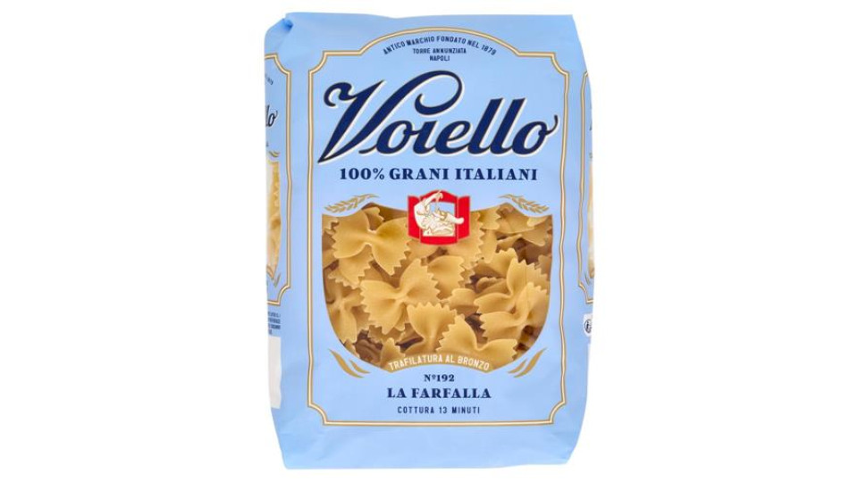 Voiello Pasta La Farfalla N°192 grano Aureo 100% italiano Trafilata bronzo 500g