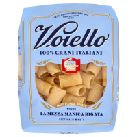 Voiello Pasta La Mezza Manica Rigata N°122 grano Aureo 100% italiano Trafilata bronzo 500 g