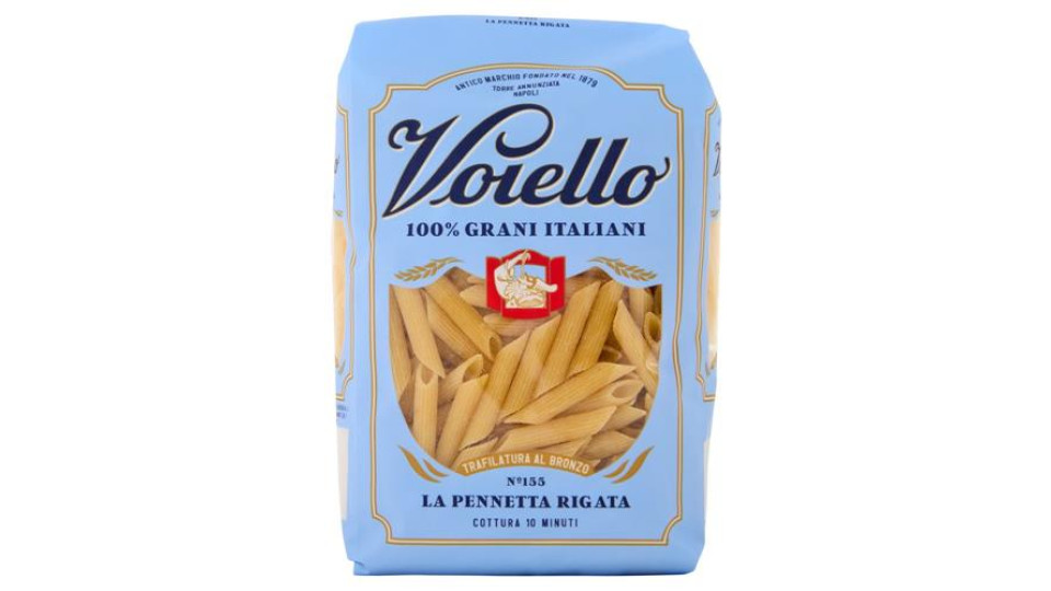 Voiello Pasta La Pennetta Rigata N°155 Grani 100% Italiani Trafilata Bronzo 500g