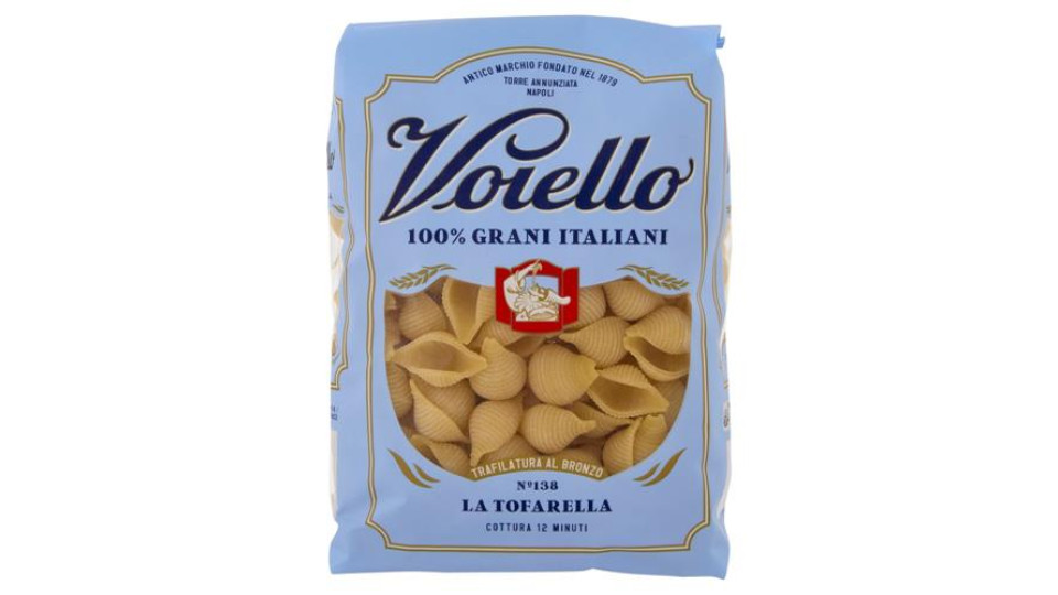 Voiello Pasta La Tofarella N°138 grano Aureo 100% italiano Trafilata bronzo 500g