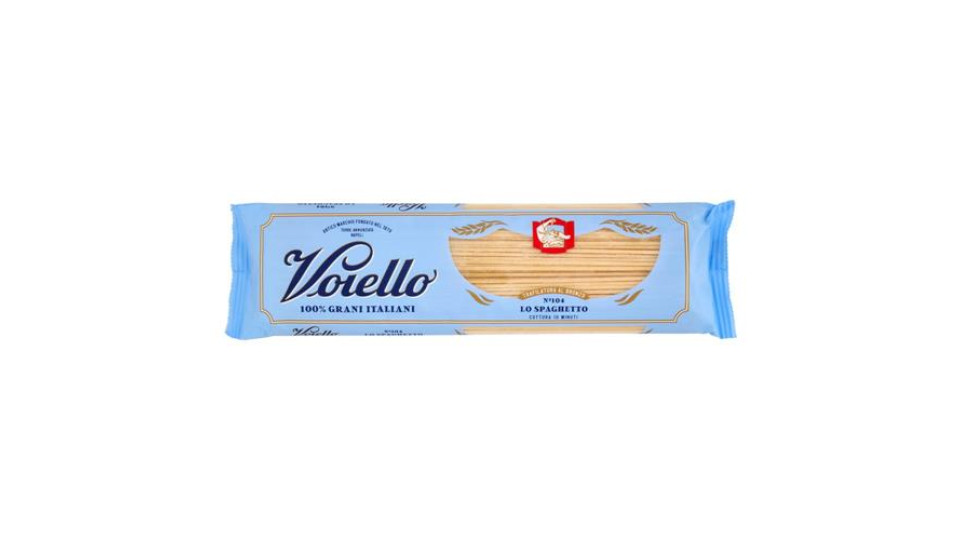 Voiello Pasta Lo Spaghetto N°104 grano Aureo 100% italiano Trafilata bronzo 500g