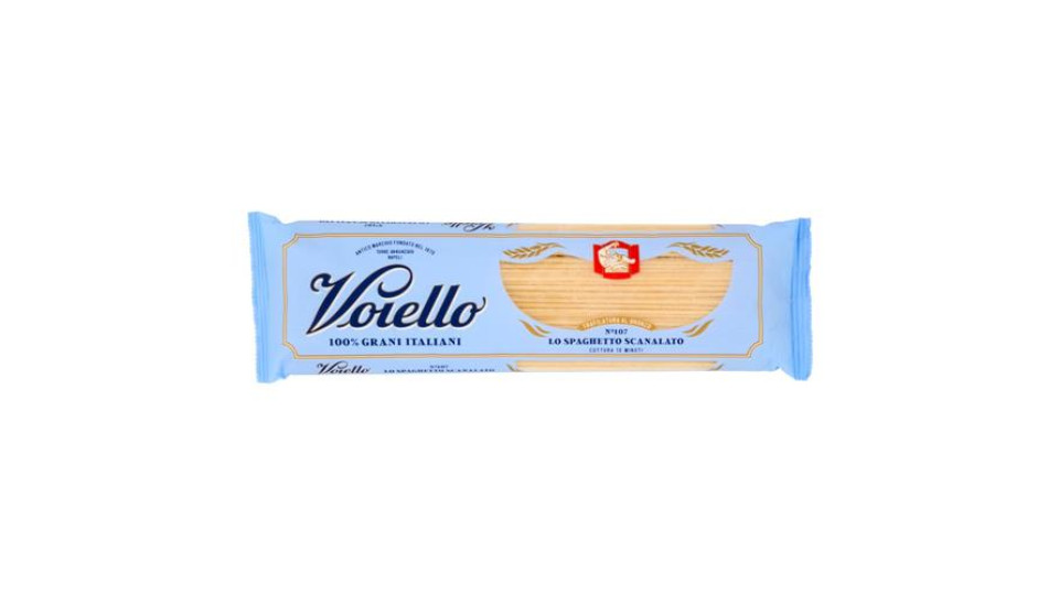 Voiello Pasta Lo Spaghetto Scanalato N°107 grano Aureo 100% italiano Trafilata bronzo 500 g