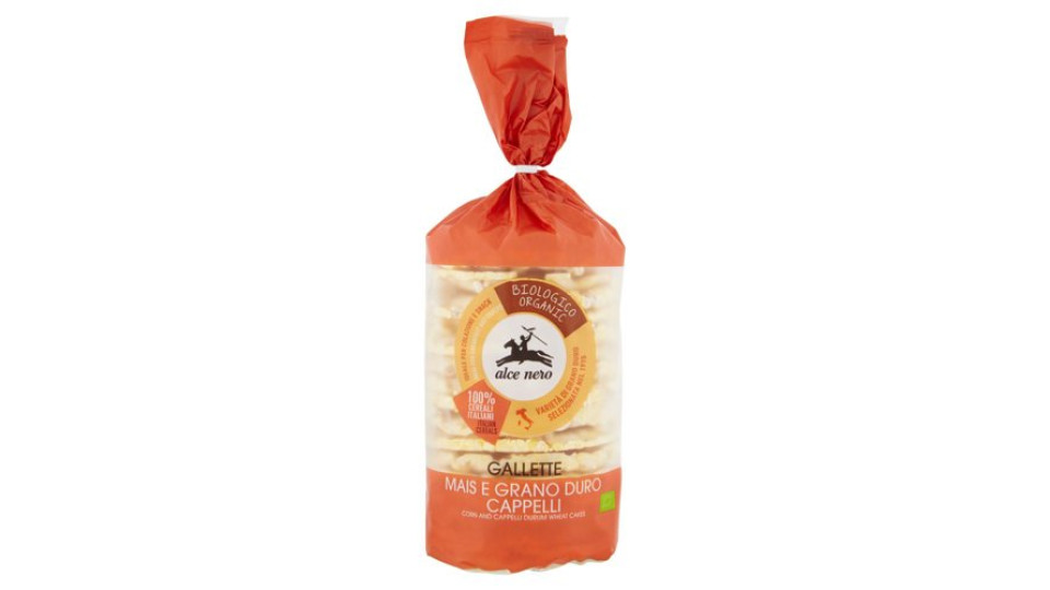 alce nero Gallette Mais e Grano Duro Cappelli 100 g