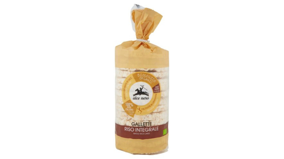 alce nero Gallette Riso Integrale 100 g