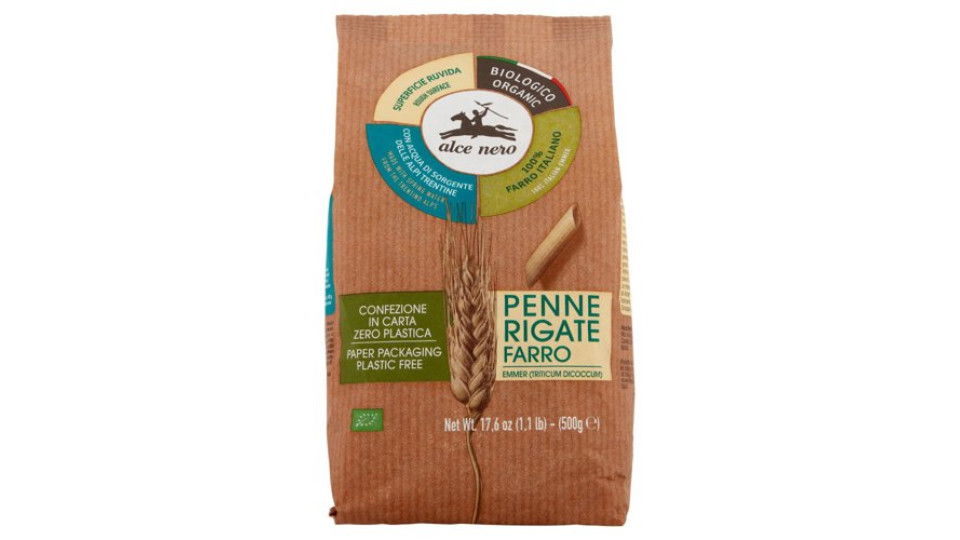 alce nero Penne Rigate Farro 500 g