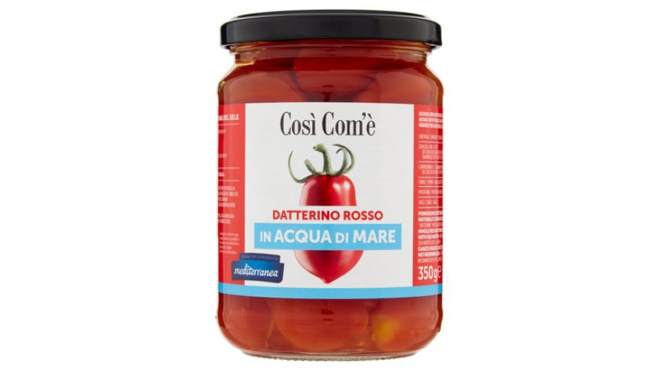 Così Com'è Datterino Rosso in Acqua di Mare 350 g