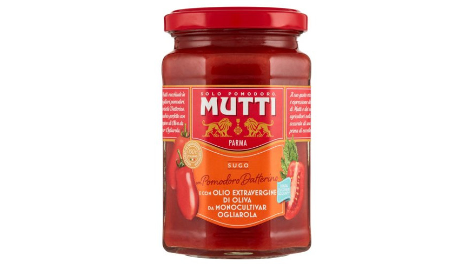 Mutti Sugo con Pomodoro Datterino e con Olio Extravergine di Oliva da Moonocultivar Ogliarola 280 g