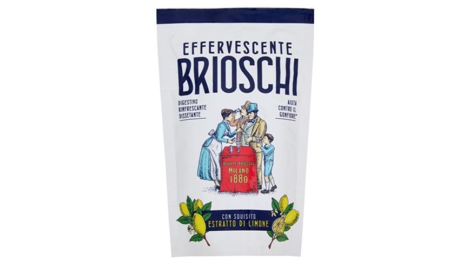 Brioschi Effervescente Digestivo Rinfrescante Dissetante con Squisito Estratto di Limone 100 g