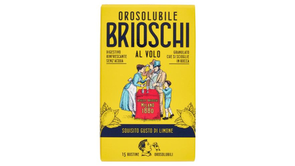Brioschi Orosolubile al Volo Squisito Gusto di Limone 15 x 1 g