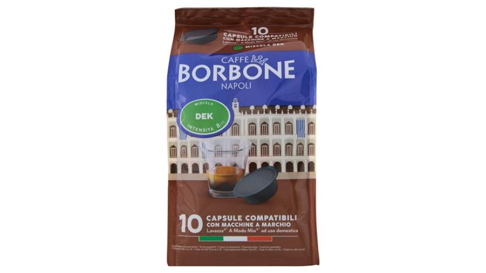 Caffè Borbone Miscela Dek Capsule Compatibili Lavazza* A modo Mio* 10 x 7,2 g