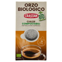 Crastan Bio Orzo Biologico Cialde Compostabili per Macchine Espresso 18 x 6 g