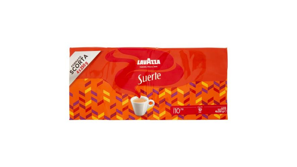Lavazza Suerte Caffè Macinato 4 x 250 g