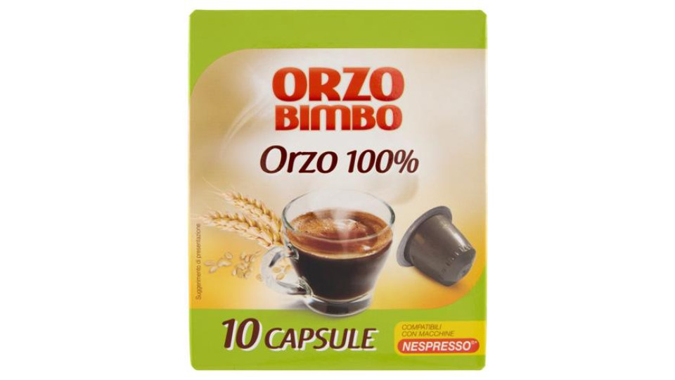 Orzo Bimbo Orzo 100% 10 Capsule Compatibili con Macchine Nespresso* 27 g