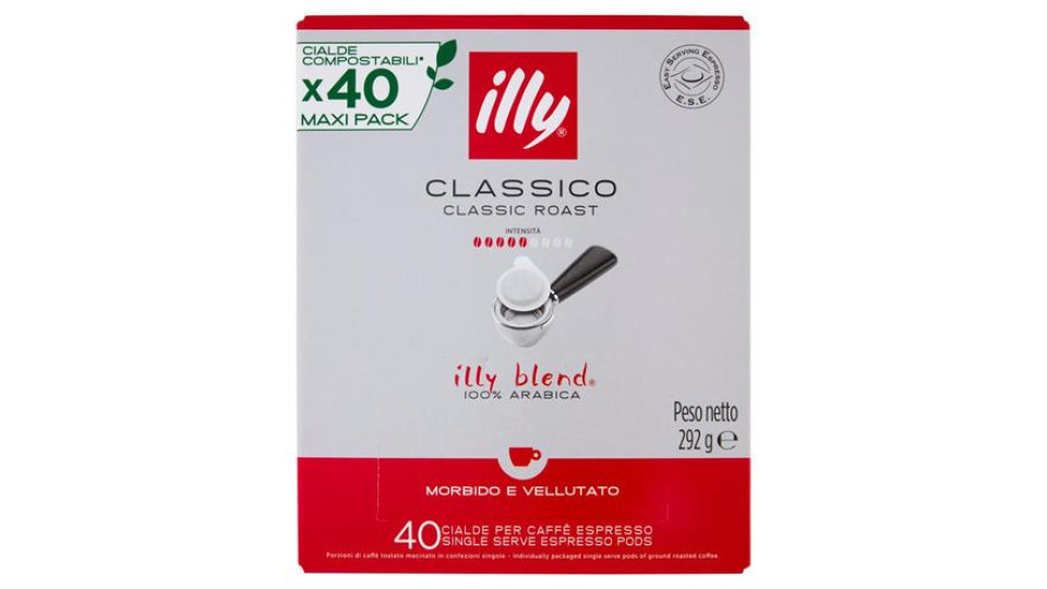 illy Classico 40 Cialde per Caffè Espresso 292 g