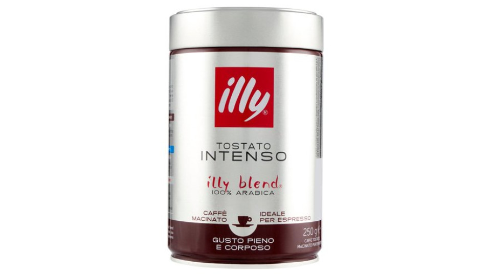 illy Tostato Intenso Caffè Macinato Ideale per Espresso 250 g