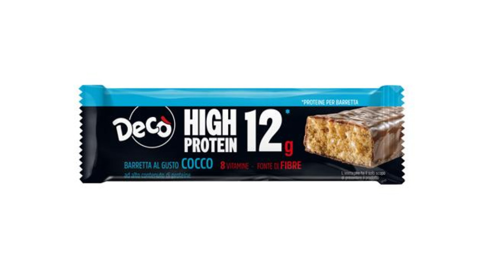 Decò High Protein Bar Cocco - Barretta proteica al gusto cocco 55G
