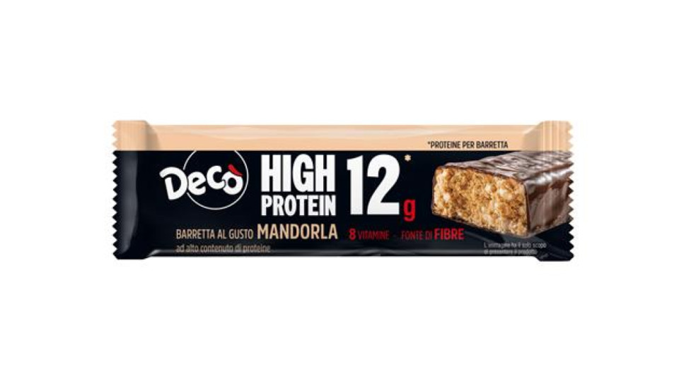 Decò High Protein Bar Mandorla - Barretta proteica al gusto di mandorla 55G