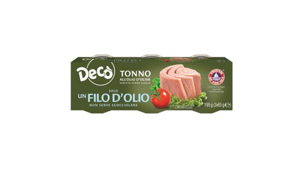 Decò TONNO FILO D'OLIO 3x65g