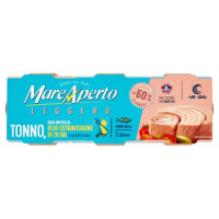Mare Aperto Leggero Tonno, Solo un Filo di Olio Extravergine di Oliva e un Pizzico di Sale 3 x 60 g