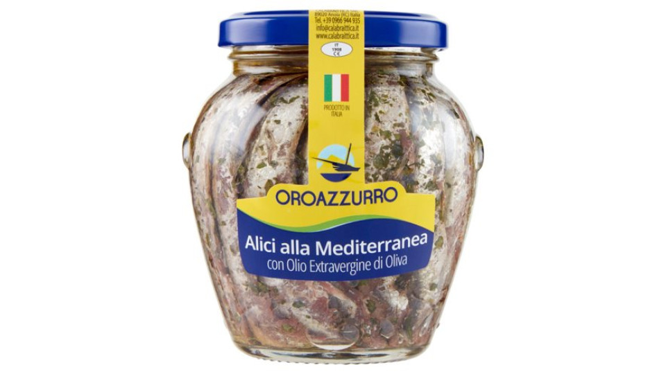 Oroazzurro Alici alla Mediterranea con Olio Extravergine di Oliva 300 g