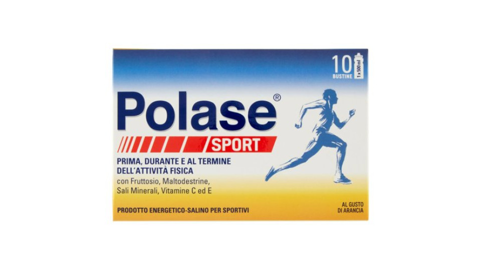 Polase sport integratore energetico Sali minerali con vitamina C magnesio e potassio 10 bustine 200g