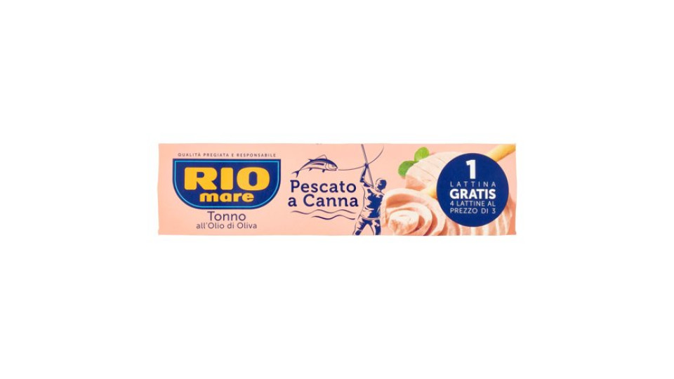 Rio mare Tonno all'Olio di Oliva Pescato a Canna 3+1 x 80 g