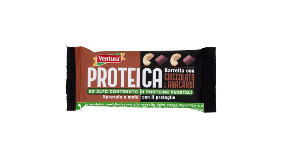 Ventura Proteica Barretta con Cioccolato e Anacardi 50 g