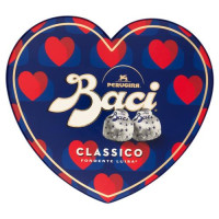 BACI PERUGINA Classico Cioccolatini Fondenti Ripieni al Gianduia e Nocciole Scatola Cuore 100 g