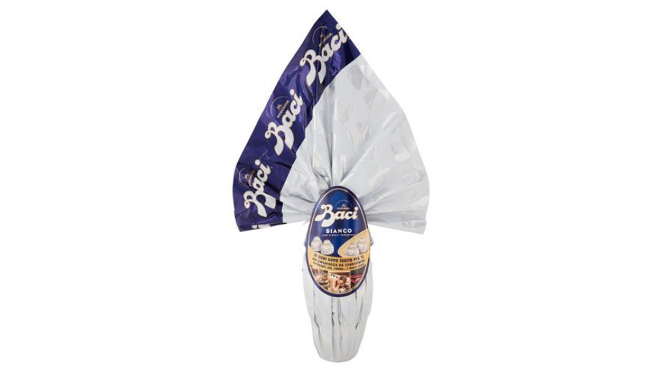 BACI PERUGINA Uovo di Cioccolato Bianco con Sorpresa e 4 Cioccolatini 265 g